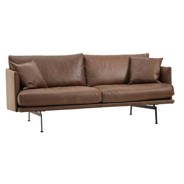 Bröderna Anderssons ELECTRA 3,5-sohva nahka vintage ruskea kuva