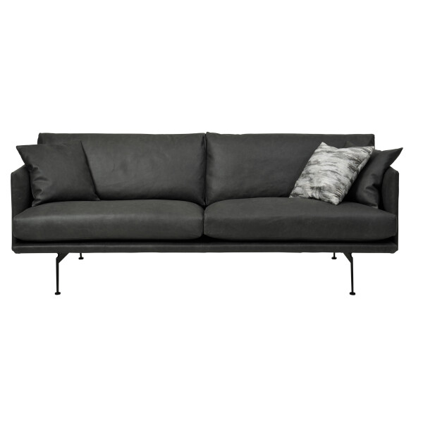 Bröderna Anderssons ELECTRA 3,5-sohva nahka vintage harmaa kuva