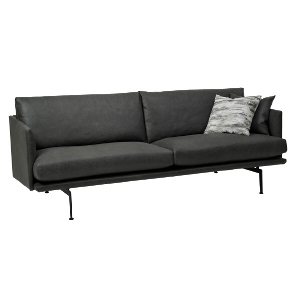 Bröderna Anderssons ELECTRA 3,5-sohva nahka vintage harmaa kuva