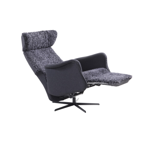 Bröderna Anderssons CRUZE nojatuoli mekanismi rahilla lampaanvilla koks image