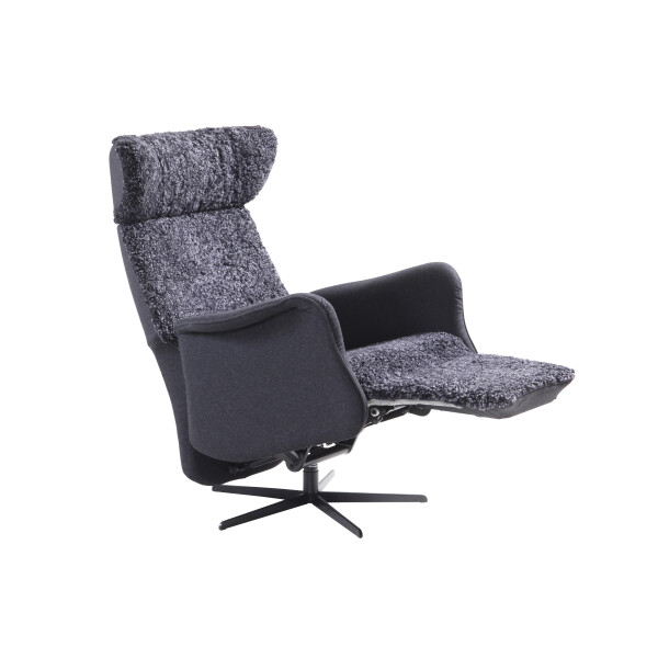 Bröderna Anderssons CRUZE nojatuoli mekanismi rahilla lampaanvilla koks image