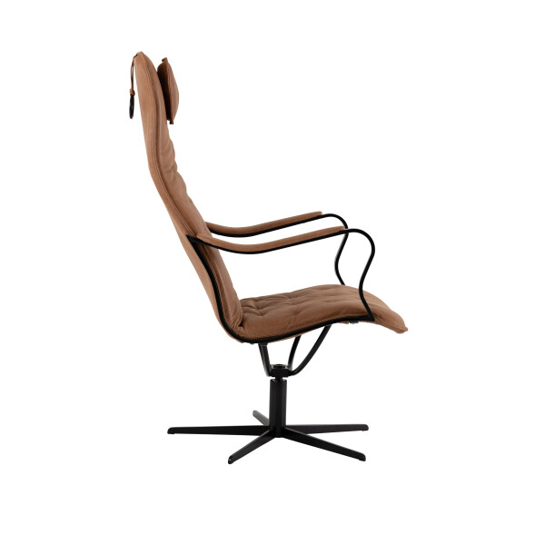 CHIC nojatuoli nahka vintage cognac kuva