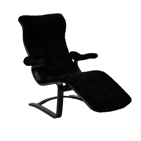 Bröderna Anderssons KAVALJEREN nojatuoli öljytty tammi/lampaanvilla harmaa kuva