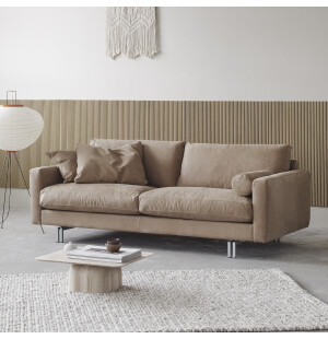 Interface BLUES LS 213 3-soffa läder dunes camel image