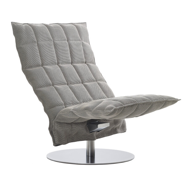 Woodnotes k tuoli leveä pyörivä Sand kitti-musta kuva