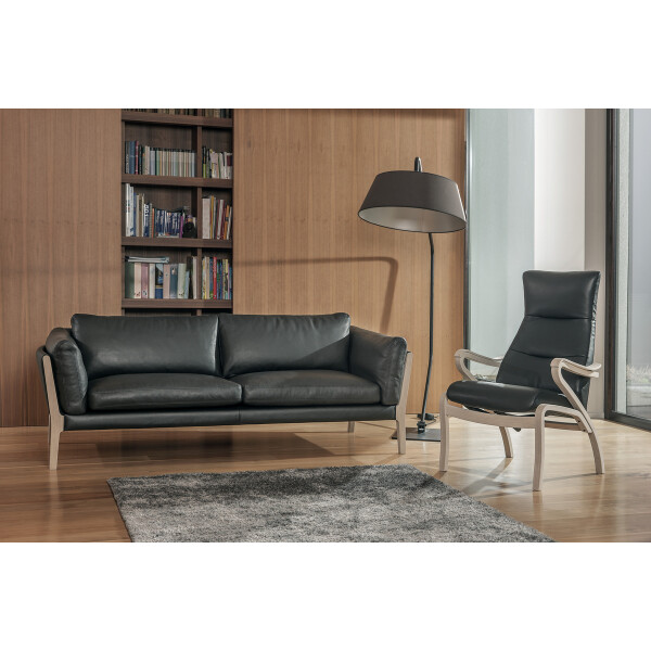 BD-Möbel ZARA 3-sohva nahka musta image