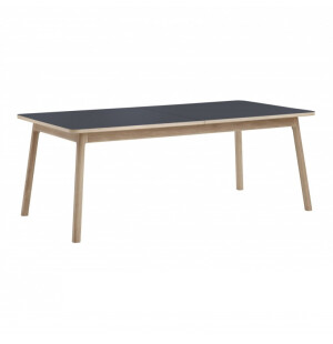 Casø furniture CASØ 700 matbord 200/300x100 cm Black Nano laminat/vit-ek image