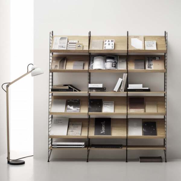 inspiration string system magazine shelves oak brown kuva