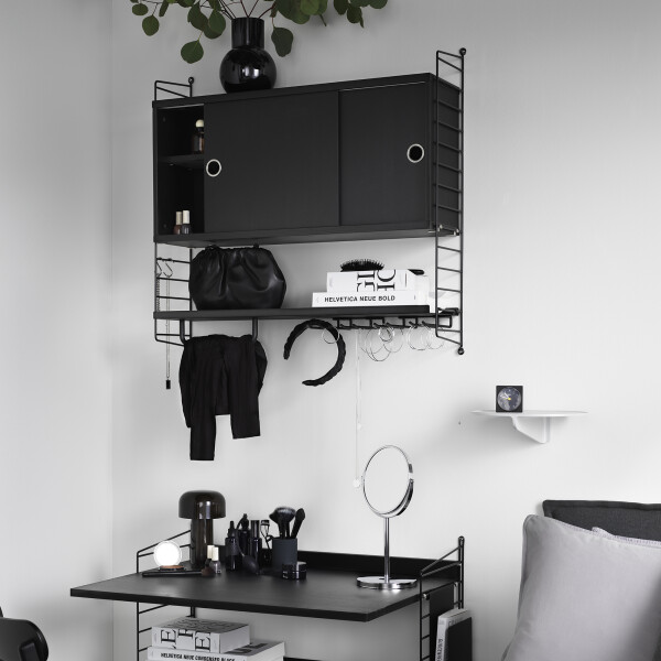 inspiration string system bedroom black metalshelf cabinet image