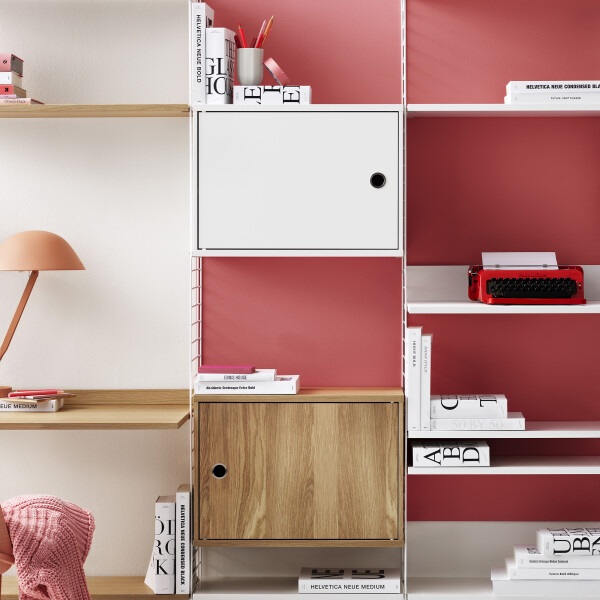 inspiration String System kaappi saranoitu ovi valkoinen tammi image