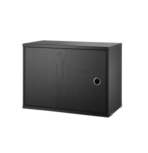 String SYSTEM skåp med dörr 58x30 svartbetsad ask image