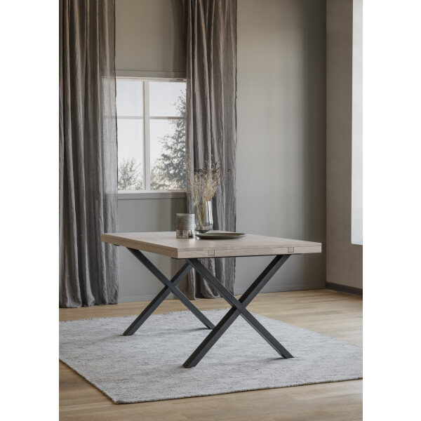 Rowico BROOKLYN ruokapöytä 170x95 valkopigmentoitu tammi x-jalka image