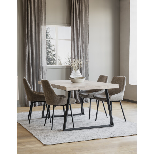 Rowico BROOKLYN ruokapöytä 170x95 valkopigmentoitu tammi u-jalka kuva