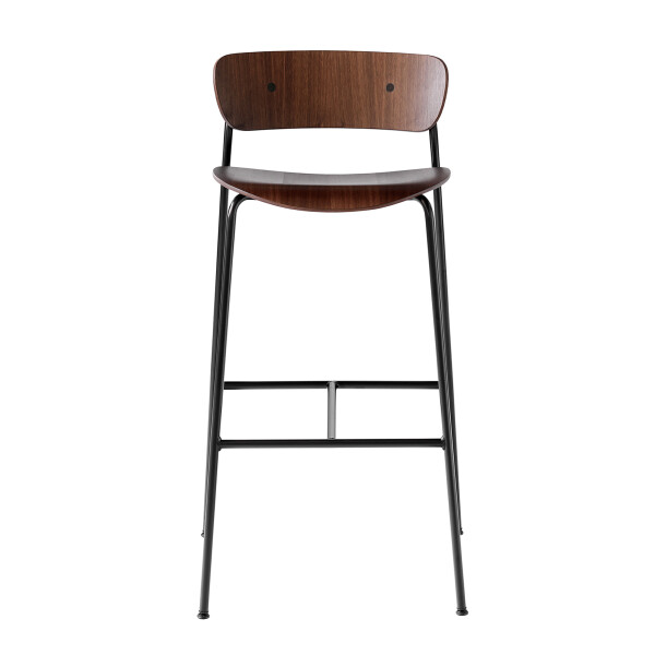 &Tradition Pavilion baarituoli AV9 walnut front kuva