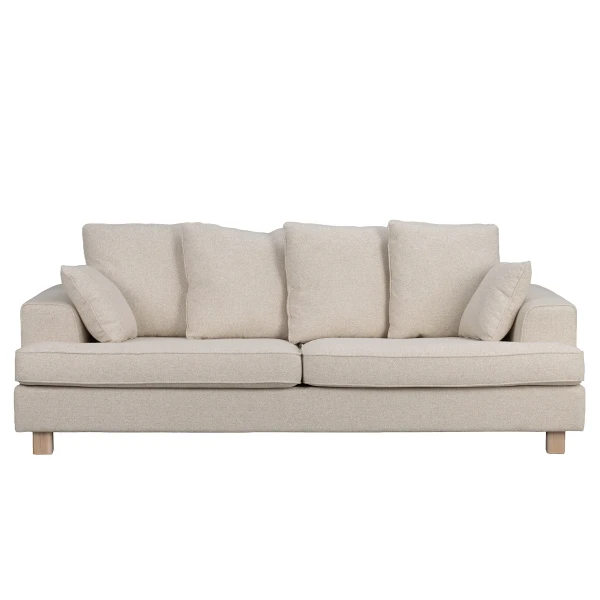 350072 b sb a Hartsville 3 seater sofa beige whitepigm oak legs kuva