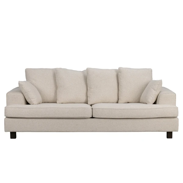 350073 b sb a Hartsville 3 seater sofa beige brown oak legs kuva