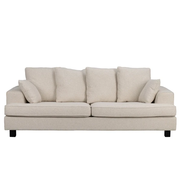 350074 b sb a Hartsville 3 seater sofa beige blackstained oak legs kuva