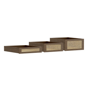 Umage TRAYS förvaringslådor, dark oak/venetian cane image