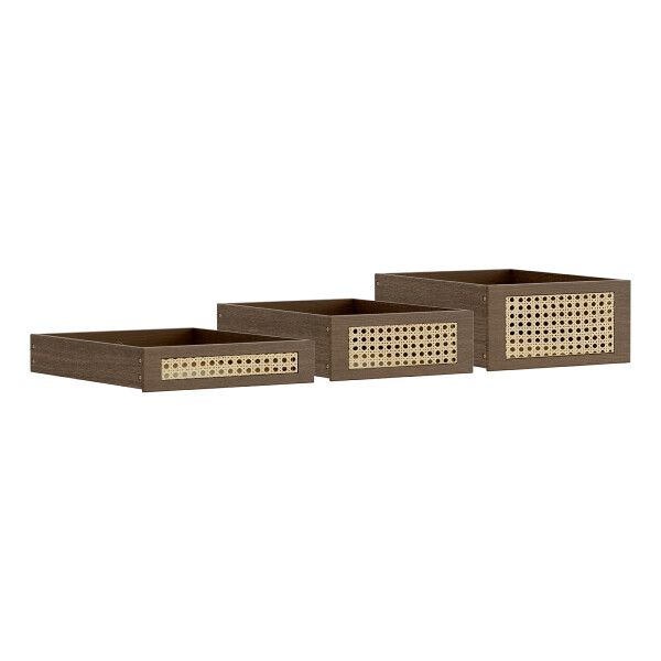 UMAGE Stories Trays dark oak venetian cane kuva