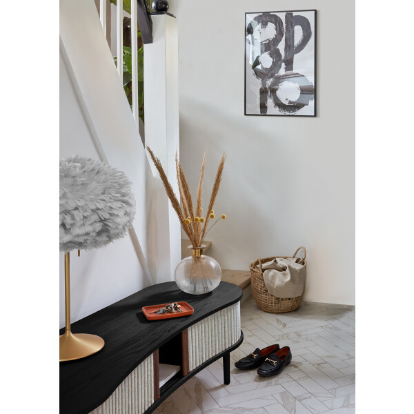 UMAGE Audacious tv bench black oak sterling Eos medium light grey image