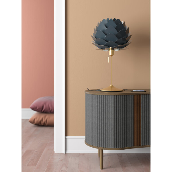 UMAGE Audacious cabinet dark oak slate grey Aluvia mini Champagne table image