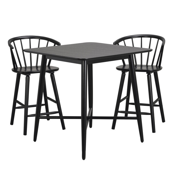 Rowico Lotta baaripöytä Carmen baarituoli musta kuva