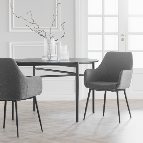 Rowico Reily tuoli harmaa kangas 110458 Skye ruokapöytä 119325 image