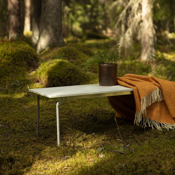 Grythyttan Stålmöbler Bänk 8 vit image