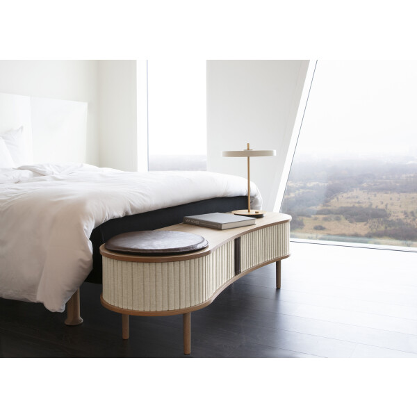 UMAGE Audacious tv bench oak white sands Asteria table pearl white image