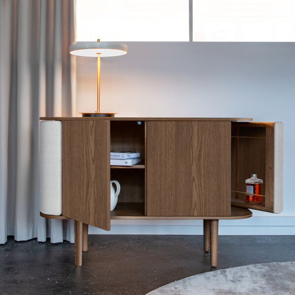 UMAGE Treasures dark oak sterling Asteria table pearl white kuva