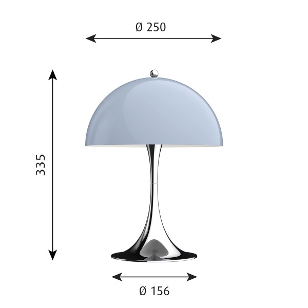Panthella Mini Table Grey opal size image