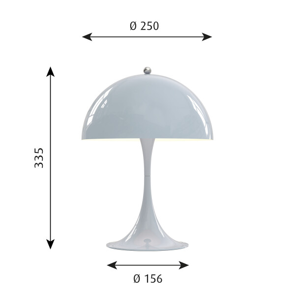 Panthella Mini Table Pale blue size image