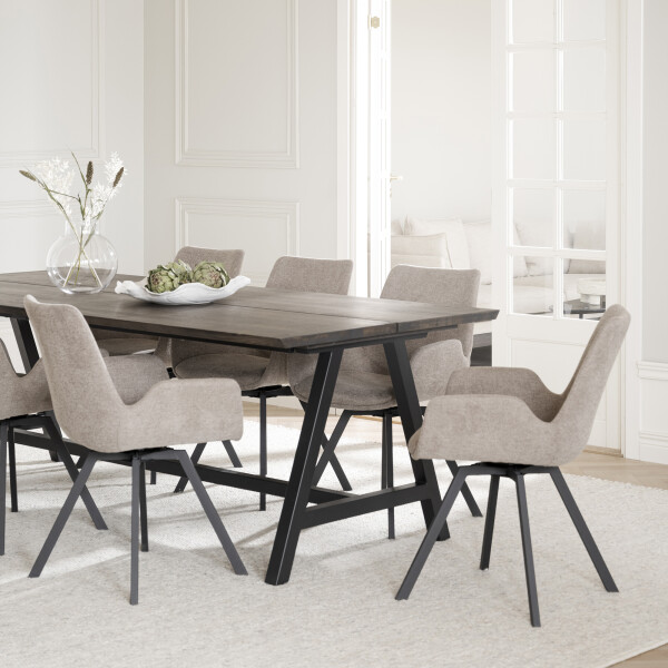 Carradale A table brown oak Norwell chair 1 kuva