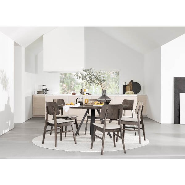 Carradale round table brown oak Nagano chair 2 image