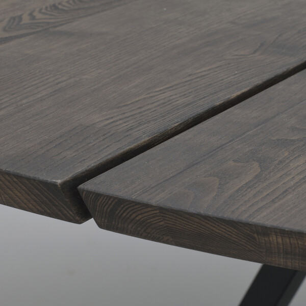 Carradale round table brown oak detail 1 image