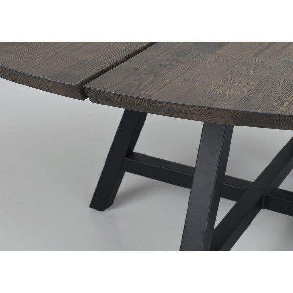 Carradale round table brown oak detail 2 image