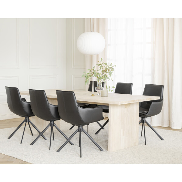 Emmett table whitepigmented oak Lowell chair 1 image