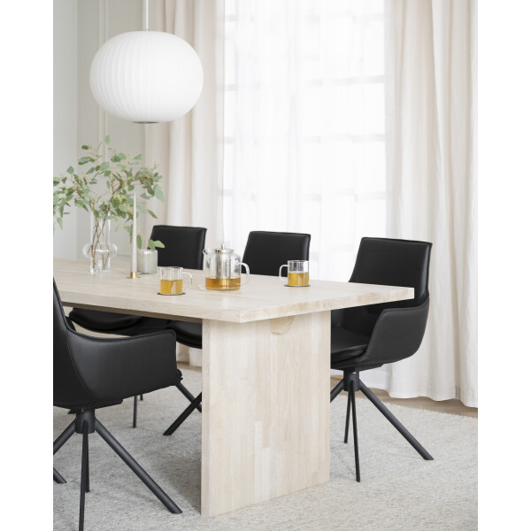 Emmett table whitepigmented oak Lowell chair 2 image