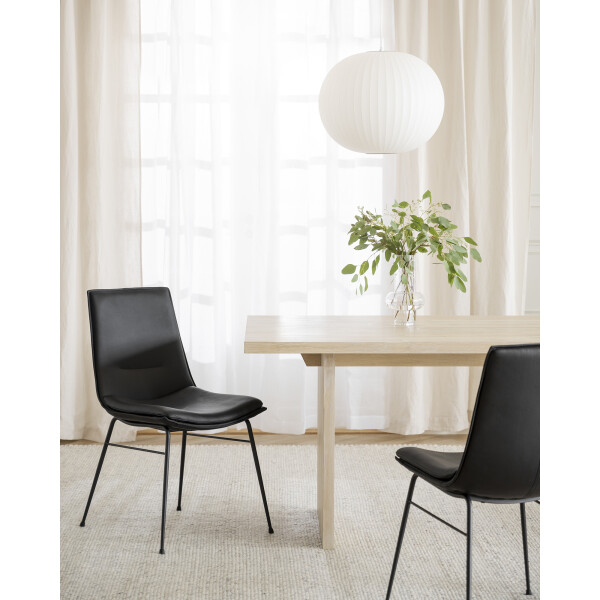 Emmett table whitepigmented oak Lowell chair 3 image