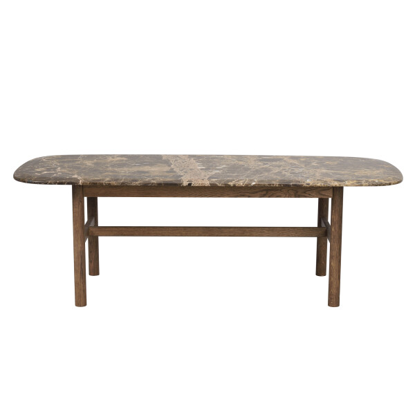 Rowico Hammond sohvapöytä 135x62 ruskea marmori ruskea tammi 120591 2 kuva