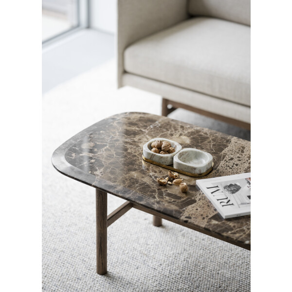 Rowico Hammond soffbord 135x62 brunoljad ek brun marmor kuva