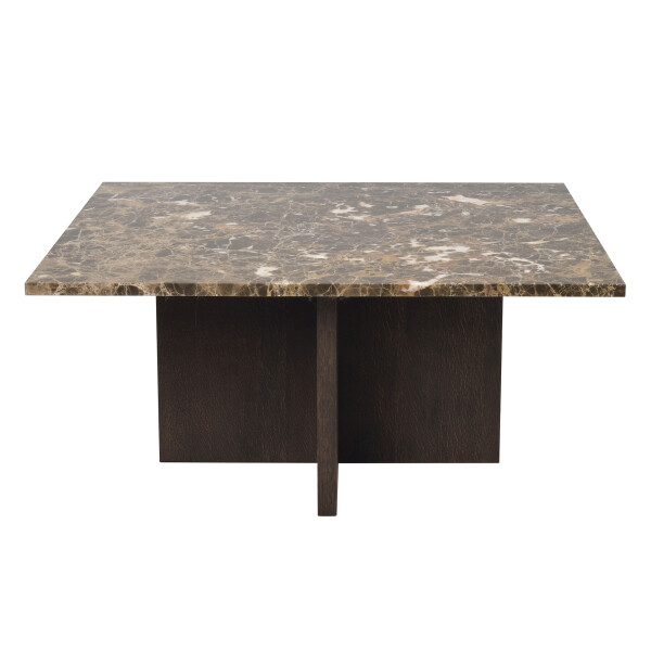 Rowico Brooksville sohvapöytä 90x90 ruskea marmori ruskea tammi 120790 kuva