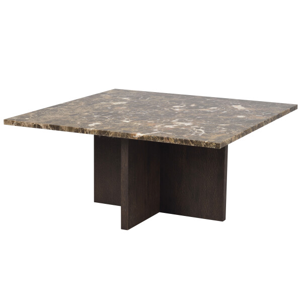 Rowico Brooksville sohvapöytä 90x90 ruskea marmori ruskea tammi 120790 kuva