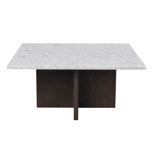Rowico Brooksville sohvapöytä 90x90 valkoinen marmori ruskea tammi 120791 kuva