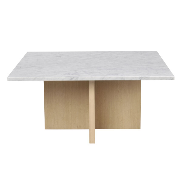 Rowico Brooksville sohvapöytä 90x90 valkoinen marmori valkotammi 120789 kuva
