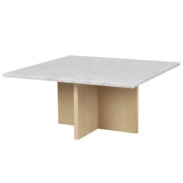 Rowico Brooksville sohvapöytä 90x90 valkoinen marmori valkotammi 120789 kuva