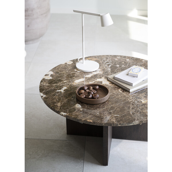 Rowico Brooksville sohvapöytä ruskea marmori ruskea tammi kuva