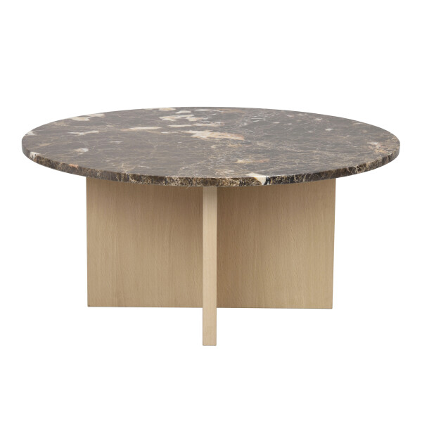 Rowico Brooksville sohvapöytä ruskea marmori valkotammi 120784 kuva