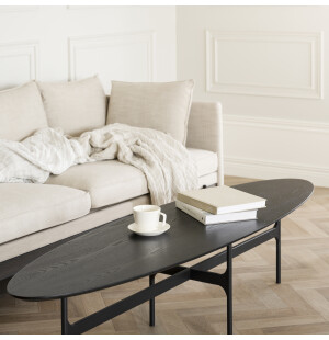 Rowico COLTON soffbord ovalt 180x50, svart image