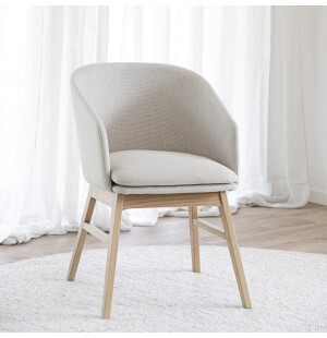 Rowico WINDHAM käsinojatuoli, beige kuva
